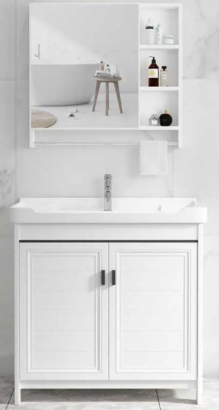 Free standing Vanity, including the mirror cabinet (without lights) (12)